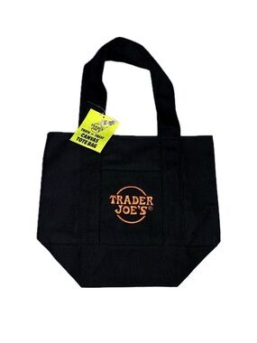 Trader Joe's Mini Tote Bag BLACK Limited Edition